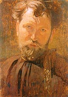 Self Portrait 1899 - Alphonse Mucha reproduction oil painting