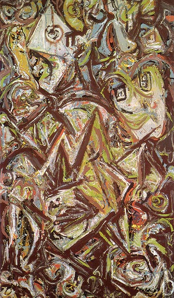 Troubled Queen 1945 - Jackson Pollock reproduction oil painting