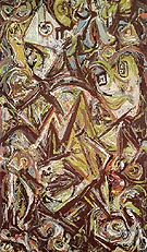 Troubled Queen 1945 - Jackson Pollock reproduction oil painting