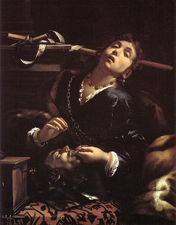 Herodias with the Head of St John the Baptist - Francesco del Cairo reproduction oil painting