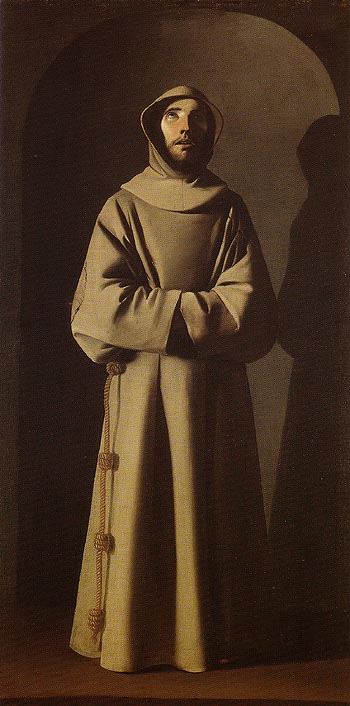 Saint Francis 1640 - Franciso De Zurbaran reproduction oil painting