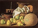 Still Life with Melon and Pears 1770 - Luis Melendez