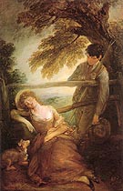 Haymaker and Sleeping Girl c1785 - Thomas Gainsborough reproduction oil painting