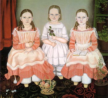 The Lincoln Children 1845 - Susan C Walters reproduction oil painting