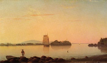 Owl's Head Penobscot Bay Maine 1862 - Fitz Hugh Lane reproduction oil painting