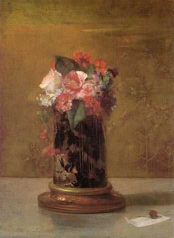 Vase of Flowers 1864 - John La Farge reproduction oil painting