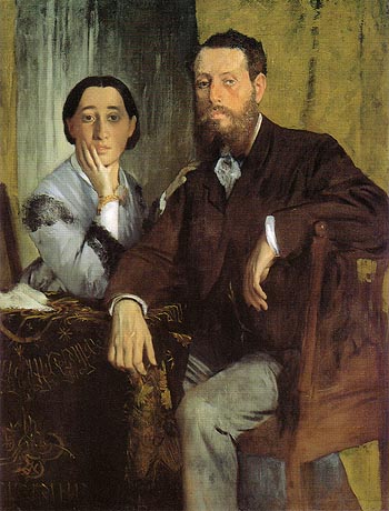 Edmondo and Therese Morbilli 1867 - Edgar Degas reproduction oil painting