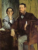 Edmondo and Therese Morbilli 1867 - Edgar Degas reproduction oil painting
