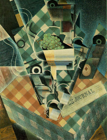 Still Life with Checked Tablecloth 1915 - Juan Gris reproduction oil painting