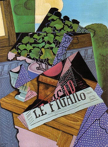 The Pot of Geraniums 1915 - Juan Gris reproduction oil painting