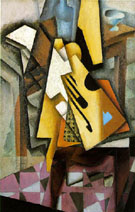 Guitar on a Chair 1913 - Juan Gris reproduction oil painting