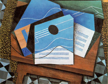 Guitar on a Table 1915 - Juan Gris reproduction oil painting