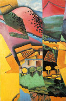 Landscape at Ceret 1913 - Juan Gris reproduction oil painting