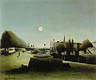 View of the Ile Saint Louis seen from Port Saint Nicolas 1888 - Henri Rousseau reproduction oil painting