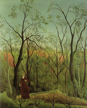 The Walk in the Forest c1888 - Henri Rousseau reproduction oil painting