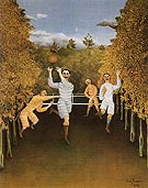 The Football Piayers 1908 - Henri Rousseau reproduction oil painting