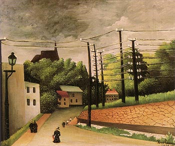 View of Malakoff 1908 - Henri Rousseau reproduction oil painting