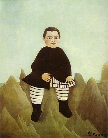 Boy on the Rocks - Henri Rousseau reproduction oil painting