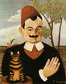 Portrait of Pierre Loti c1891 - Henri Rousseau reproduction oil painting