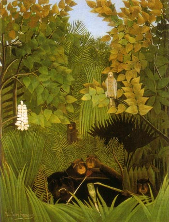 Merry Jesters 1906 - Henri Rousseau reproduction oil painting