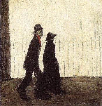Going for a Walk 1942 - L-S-Lowry reproduction oil painting