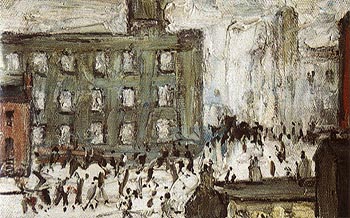 Mill Scene 1927 - L-S-Lowry reproduction oil painting