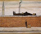 Man Lying on a Wall 1957 - L-S-Lowry reproduction oil painting