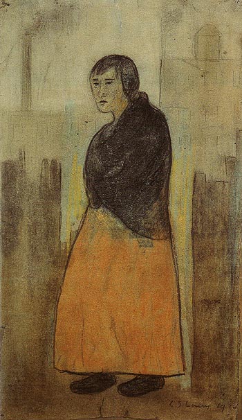 Mill Worker 1912 - L-S-Lowry reproduction oil painting