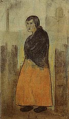 Mill Worker 1912 - L-S-Lowry reproduction oil painting