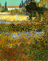 Garden in Bloom 1888 - Vincent van Gogh reproduction oil painting