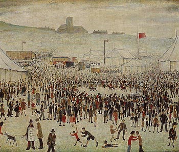Agricultural Fair Mottram in Longendale 1949 - L-S-Lowry reproduction oil painting