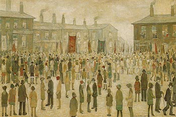 The Procession 1927 - L-S-Lowry reproduction oil painting