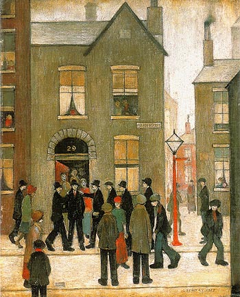 The Arrest 1927 - L-S-Lowry reproduction oil painting