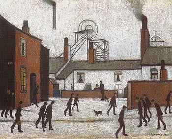 Mill Workers 1948 - L-S-Lowry reproduction oil painting