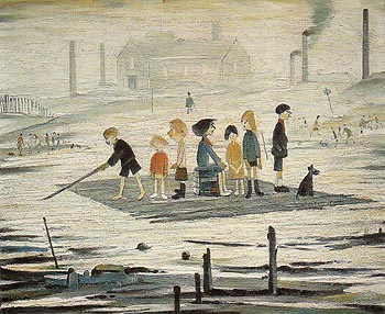 The Raft 1956 - L-S-Lowry reproduction oil painting