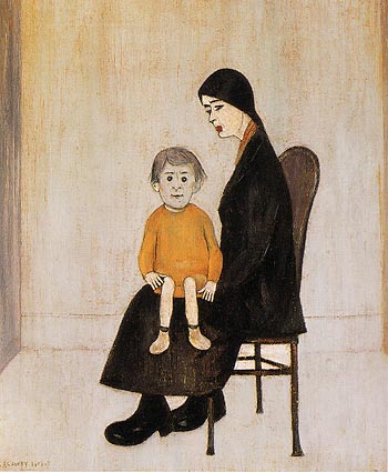 Mother and Child 1956 - L-S-Lowry reproduction oil painting