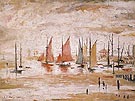 Sailing Boats 1930 - L-S-Lowry reproduction oil painting