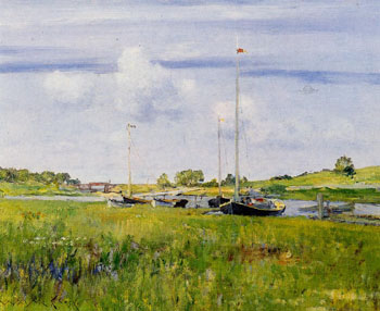 At the Boat Landing 1902 - William Merrit Chase reproduction oil painting
