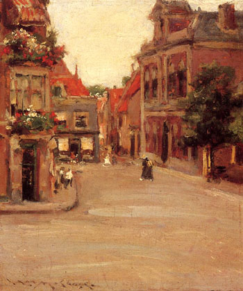 The Red Roofs of Holland aka A Street in Holland 1903 - William Merrit Chase reproduction oil painting