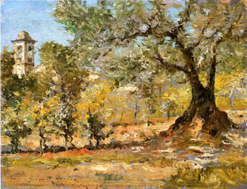 Olive Trees in Florence 1911 - William Merrit Chase reproduction oil painting
