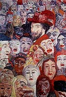 Portrait of the Artist Surrounded by Masks 1889 - James Ensor