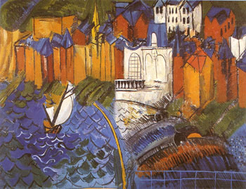 Sailing Boats at Sainte-Adresse 1912 - Raoul Dufy reproduction oil painting