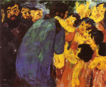 Christ Among the Children 1910 - Emile Nolde reproduction oil painting