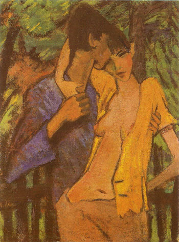 Lovers 1919 - Otto Mueller reproduction oil painting