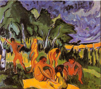 Open Air Moritzburgh 1910 - Max Pechstein reproduction oil painting