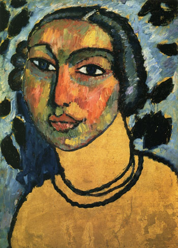 Jewish Maiden 1912 - Alexei von Jawlensky reproduction oil painting