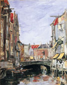 La Place Ary Scheffer, Dordrecht - Eugene Boudin reproduction oil painting
