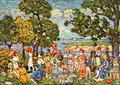 The Promenade c1912 - Maurice Prendergast reproduction oil painting