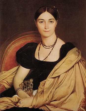 Madame Duvaucey 1807 - Jean-Auguste-Dominique-Ingres reproduction oil painting