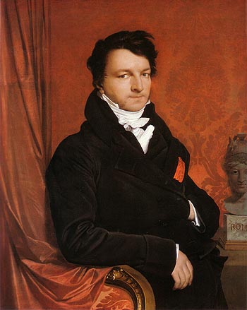 Jacques Marquet Baron de Montbetton de Norvins c1822 - Jean-Auguste-Dominique-Ingres reproduction oil painting